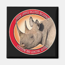 black rhino fridge magnet