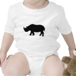 black rhino rhinoceros  illustration t-shirt