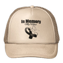 Black Ribbon In Memory of My Hero Trucker Hat