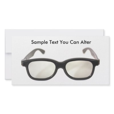 Black rimmed glasses isolated, Sample Text You ... Customized Photo Card by Mreco99