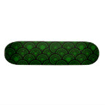 Black Rings (Green) Skateboard Deck