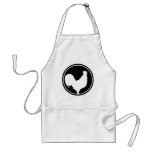 black rooster icon aprons