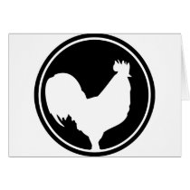 black rooster icon cards