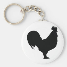 black rooster icon keychains