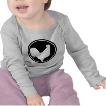 black rooster icon t-shirt