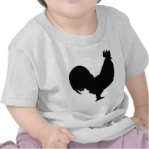 black rooster icon tees