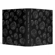 Black Rose Pattern Design. Binder