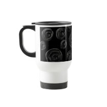 Black Rose Pattern Design. Mugs