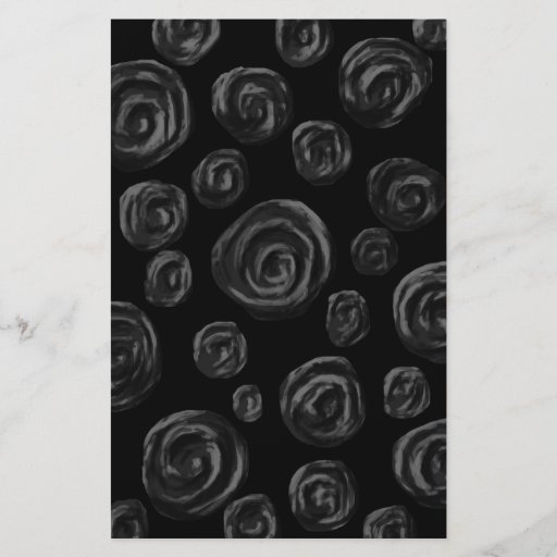 Black Rose Pattern Design. Personalized Flyer