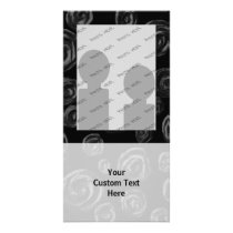 Black Rose Pattern Design. Photo Cards