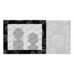 Black Rose Pattern Design. Picture Card