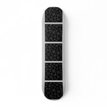 Black Rose Pattern Design. Custom Skateboard