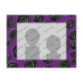 Black Rose Pattern on Dark Purple. Post Cards