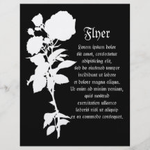 Black Rose Silhouette Full Colour Flyer