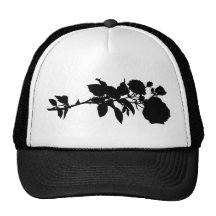 Black Rose Silhouette Hat