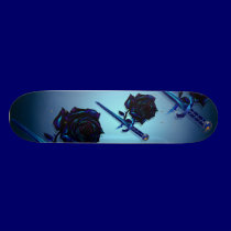 Black Roses N Dagger Skateboard skateboards