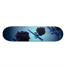 Black Roses N Dagger Skateboard