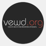 Black round sticker