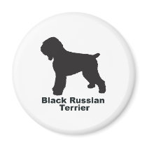 Black Russian Terrier Fridge Magnet