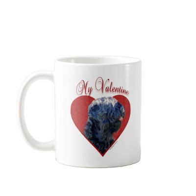Black Russian Terrier My Valentine Mugs by GreyWolfCreation