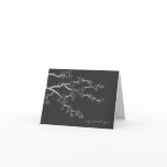 Black Sakuras Flower Zen Wedding Thank You Card