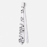 Black Sakuras Oriental Flower Zen Custom Gift Tie
