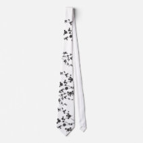 Black Sakuras Oriental Flower Zen Custom Gift Tie
