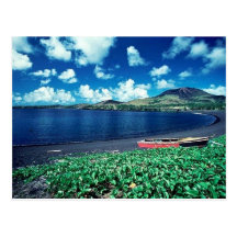 Black sand beach postcards