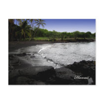 Black Sand Beach Postcards, Customizable