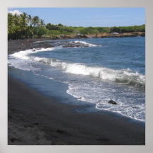 Black Sand Beach Poster