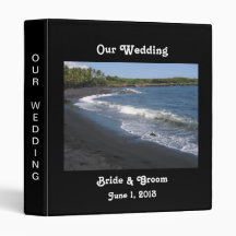 Black Sand Beach Wedding Binder