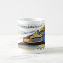 Black Sand Island  by Rayhart Mugs
