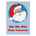 Black Santa Christmas Card