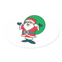 Black Santa Sticker