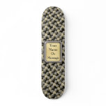Black Satin & Gold Skateboard