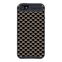 Black Scallop Pattern iPhone 5 Case