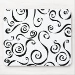 Black Scrolly Mousepad