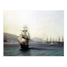 Black Sea Fleet in the Bay of Theodosia Postcard
