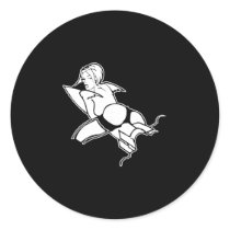 Black Sexy Round Stickers