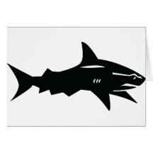 black shark greeting card