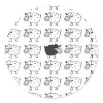 Black Sheep Round Sticker