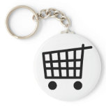 black shopping trolley key chains