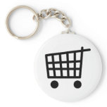 black shopping trolley key chains