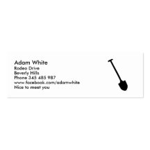Black shovel spade icon business card templates