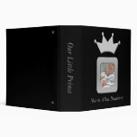 Black & Silver Baby Boy Prince Crown Photo Album Vinyl Binder