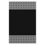 Black Silver Double Damask Stationery