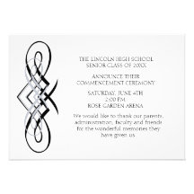 Black & Silver Graduation Announcements