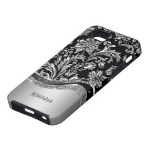 Black & Silver Metallic Look With Damasks