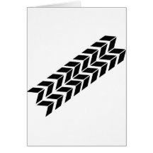 black skidmark icon greeting card