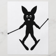 black skier bunny icon custom flyer